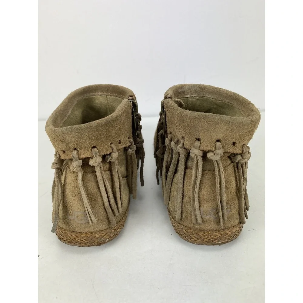 UGG Australia Ankle Boots  Size 6 Booties Shenendoah‎ Beige Fringes